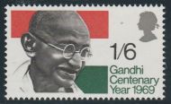 1/6d Gandhi MISSING PHOSPHOR